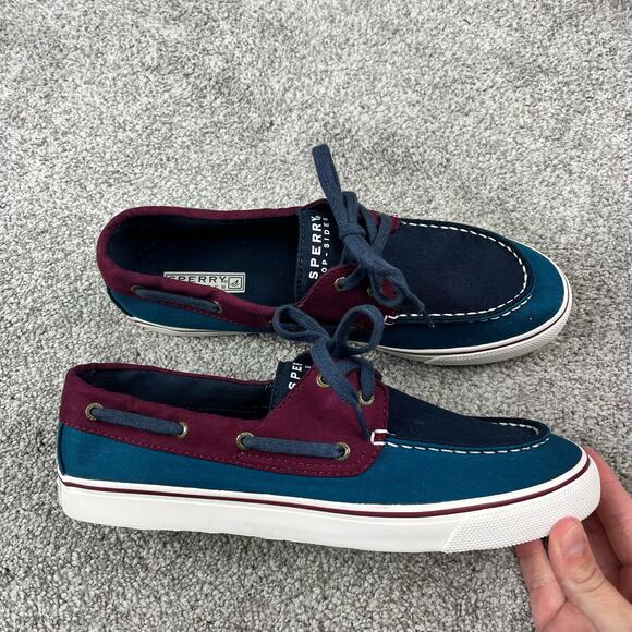 Sperry Topsider women’s size 10 in maroon, navy and green - Picture 6 of 7